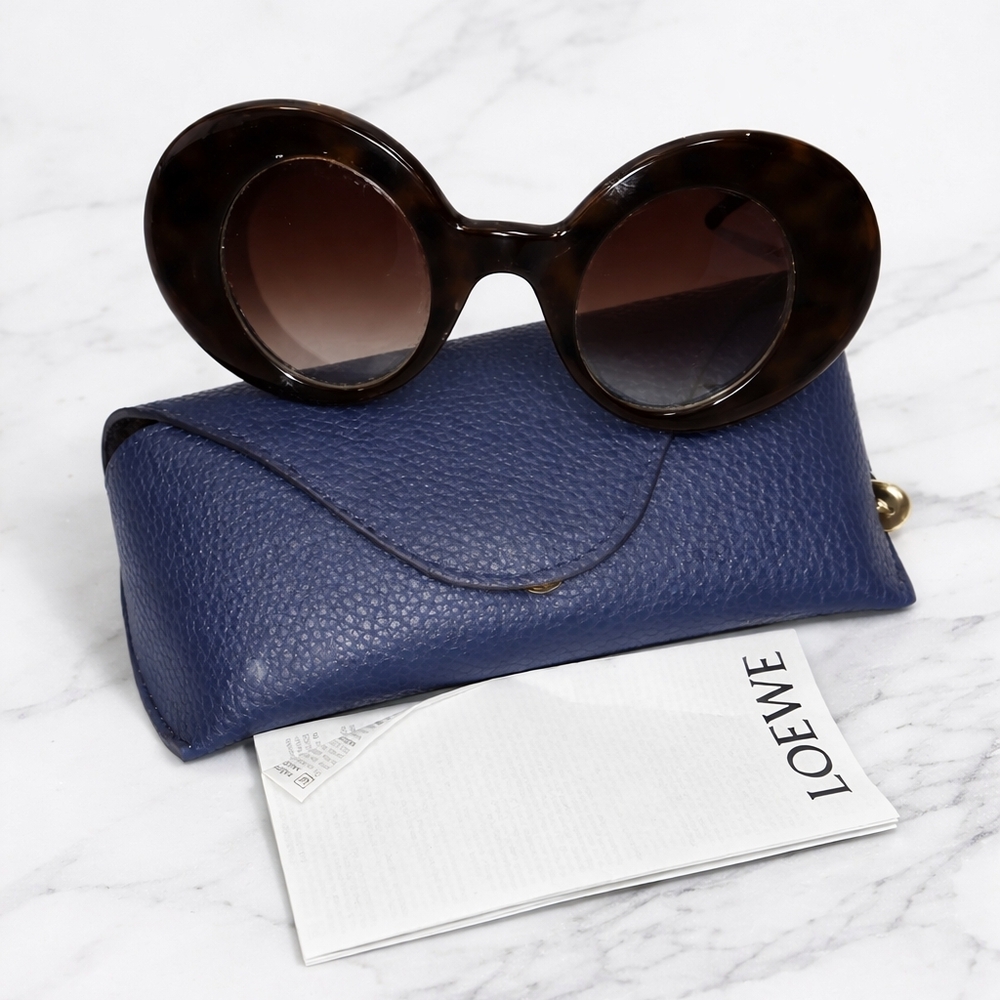Loewe Brown Sunglasses with Blue Case